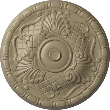 Ekena Millwork Amelia Ceiling Medallion (Fits Canopies up to 4 1/8"), Hand-Painted Gobi Desert, 15 3/4"OD x 5/8"P CM16AMGDF